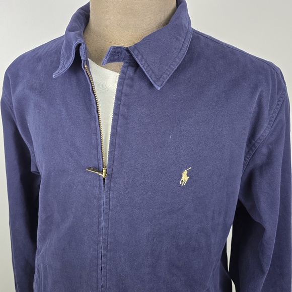 Vintage 90’s Polo Ralph Lauren Harrington Bi-Swing Light Jacket- Navy Mens L - Picture 1 of 10